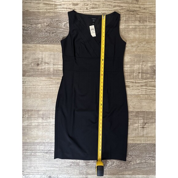 Ann Taylor Dress Black Sleeveless Lined V-Neck Sheath Size 10 NWT $158 - Picture 3 of 5